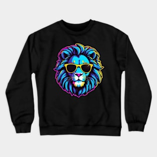 Cool Neon Lion Crewneck Sweatshirt